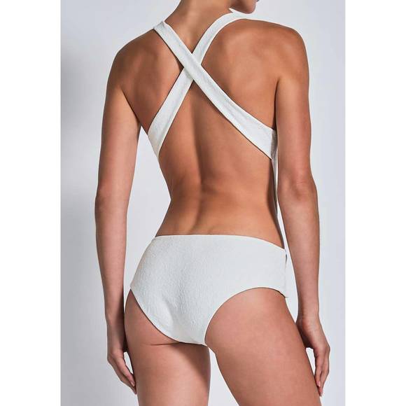 NEW DEVON WINDSOR cora full piece swimsuit in cream crocodile - Picture 2 of 2